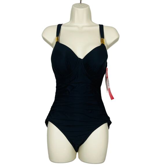 NEW! Spanx Wavelength Swim Suit One Piece Tank Casual Beach Shapewear D/DD - 6 - Picture 1 of 4